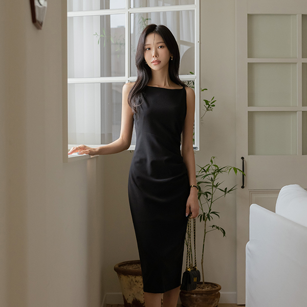 May Shirring Strap Tank-Top Dress