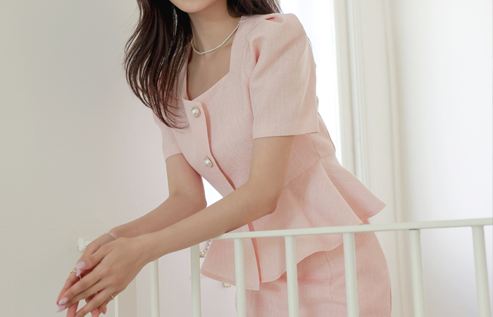 Romantic Summer Tweed Peplum Blouse Jacket