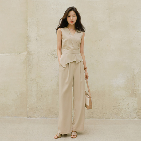 ODE Line Point Blouse&Slacks SET