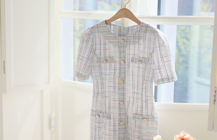 ODE Tweed Button Dress