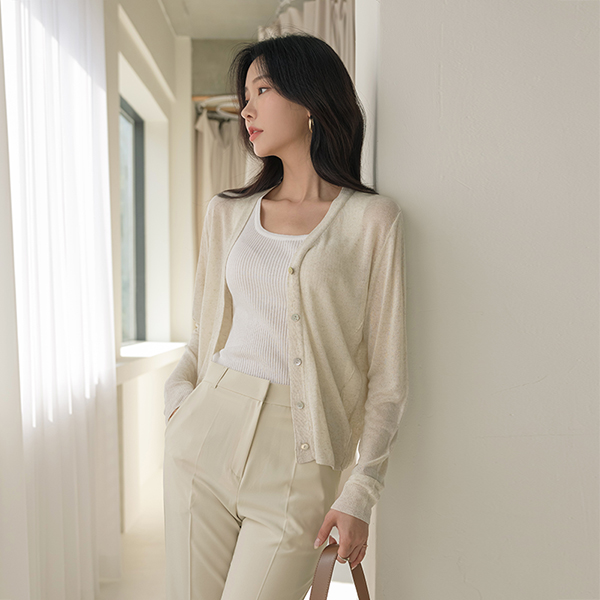 여리무드 Soft Linen Summer Cardigan