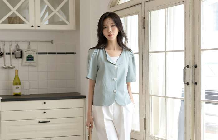 Dior Single Collar Jacket Blouse