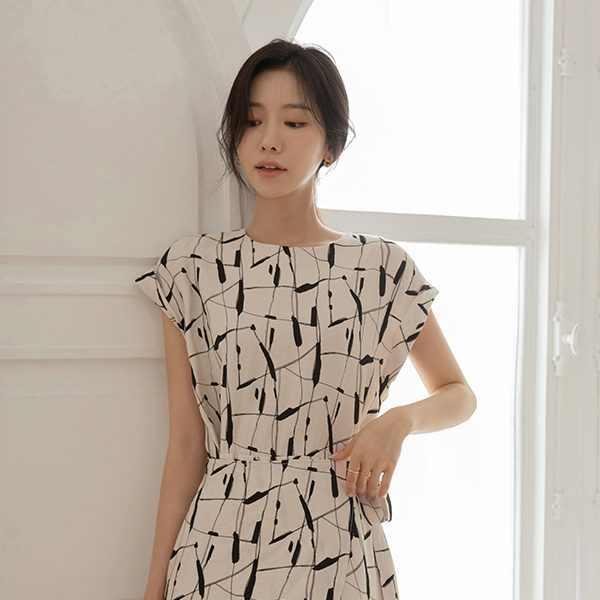 Printing unique Patterns Wrap Style Dress