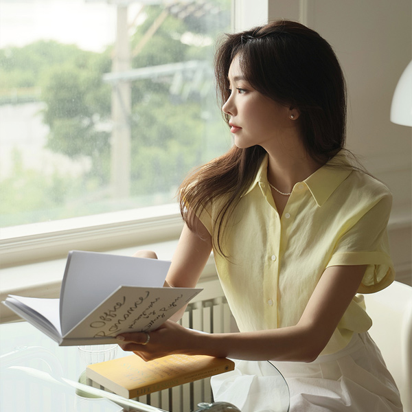 sugar Color Daily Roll-up Linen Shirt