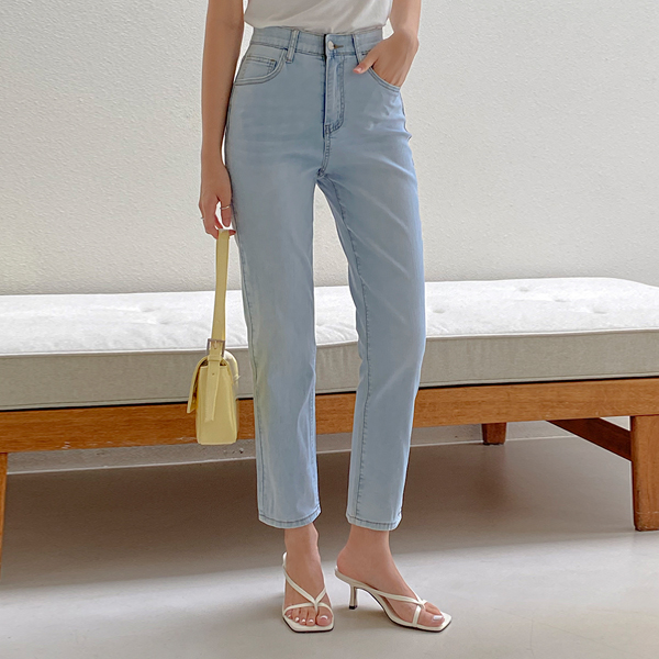 Length repair NO! Cool Slim Fit Span Denim Pants