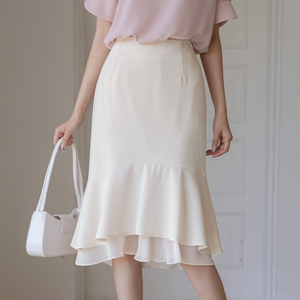 Chiffon Cancan Color Combination Skirt