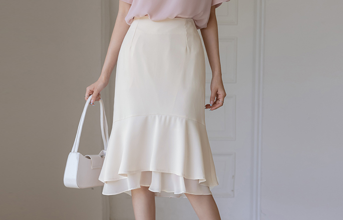 Chiffon Cancan Color Combination Skirt