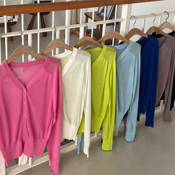 Color 파레트 Cooling See-through Summer Cardigan