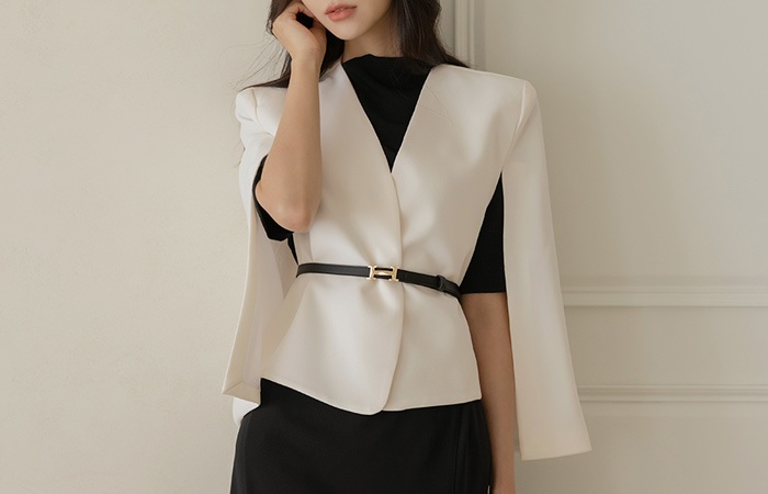 Graceful Short Cape Jacket