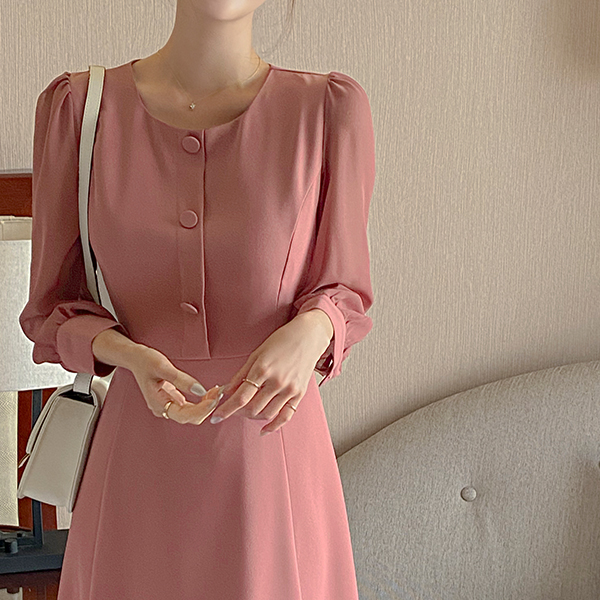 See-through Chiffon Sleeves A-line Dress