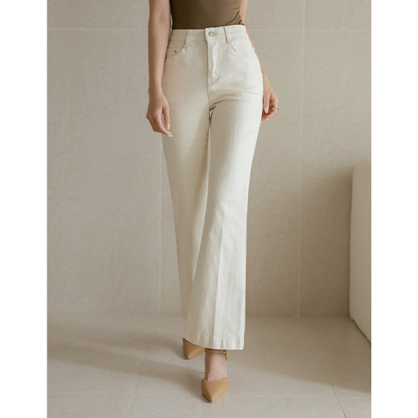 Easy Line Boot-Cut Cotton Pants(fall)