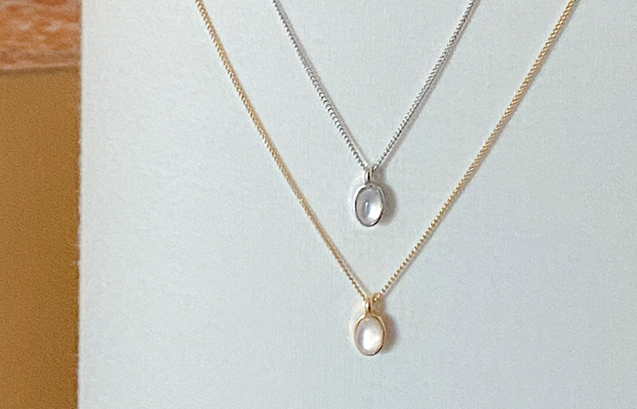 Simple Water drop Precious Stone Necklace