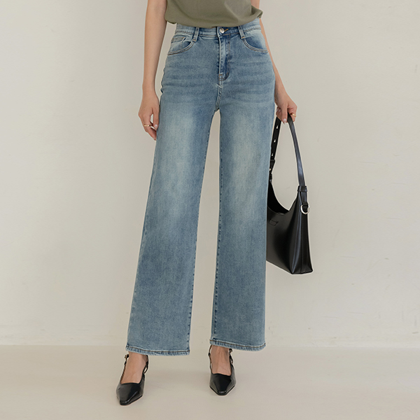 Tight Span wide fit Hidden Banding Denim Pants