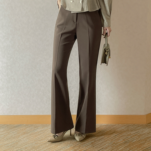 Autumn Mood Basic Boot-Cut Slacks