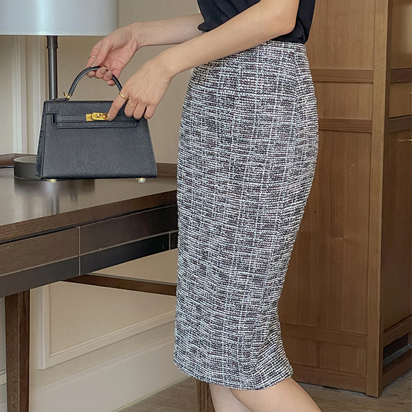 Swan Tweed H-line Set-up Skirt