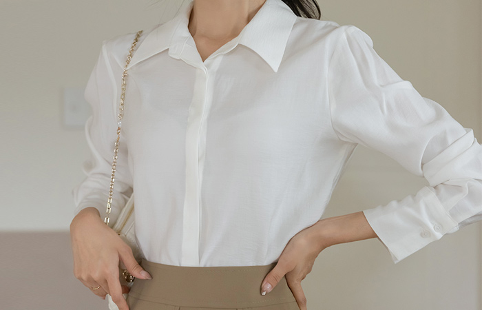 올타임 Collar Hidden Blouse