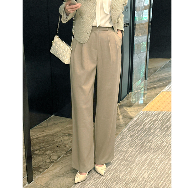 Muse Double Pintuck Wide Slacks