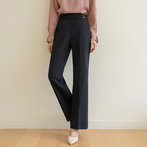 Perfect Buckle Semi- Boot-Cut Slacks