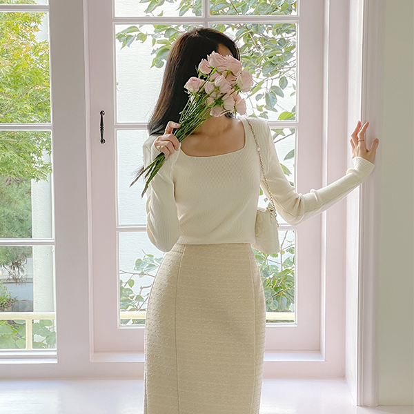 Two-way 여리넥 Tight Corduroy Knit