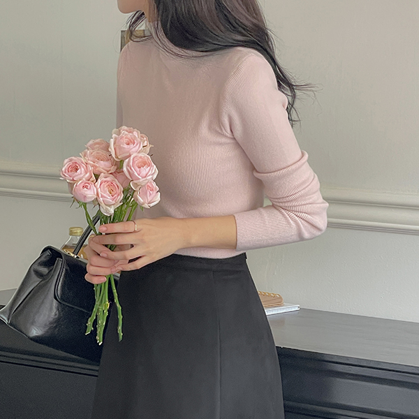 Color ODE Good fabric Corduroy Turtleneck Knit