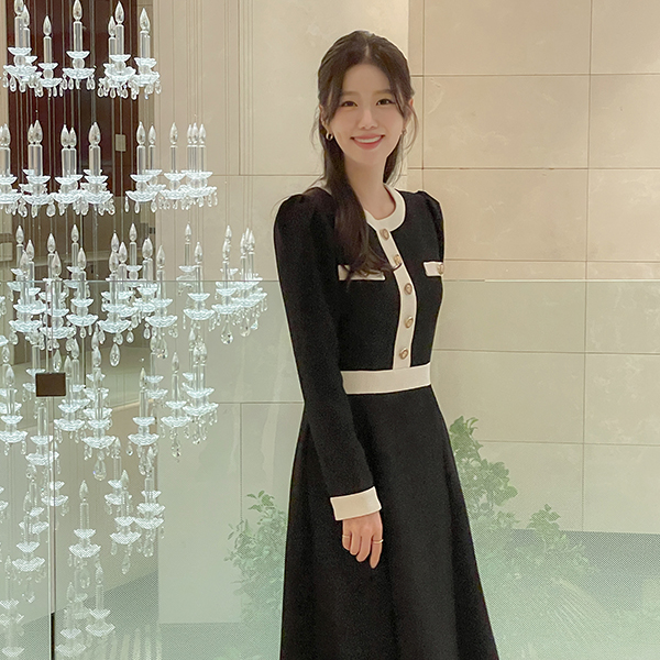 Melting Classic Color Combination Dress