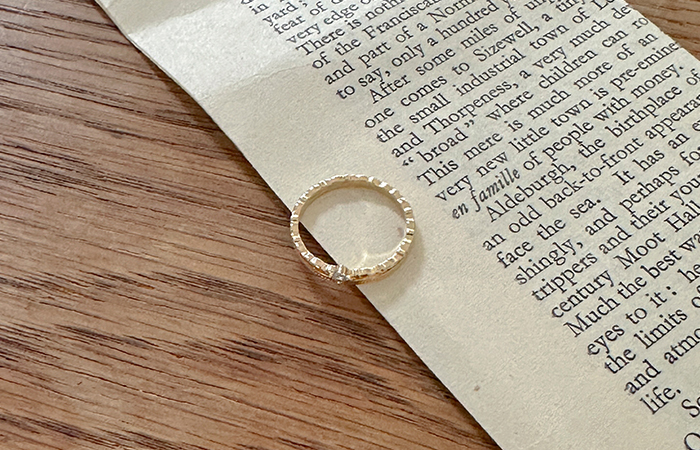 Cubic layered Gold Ring