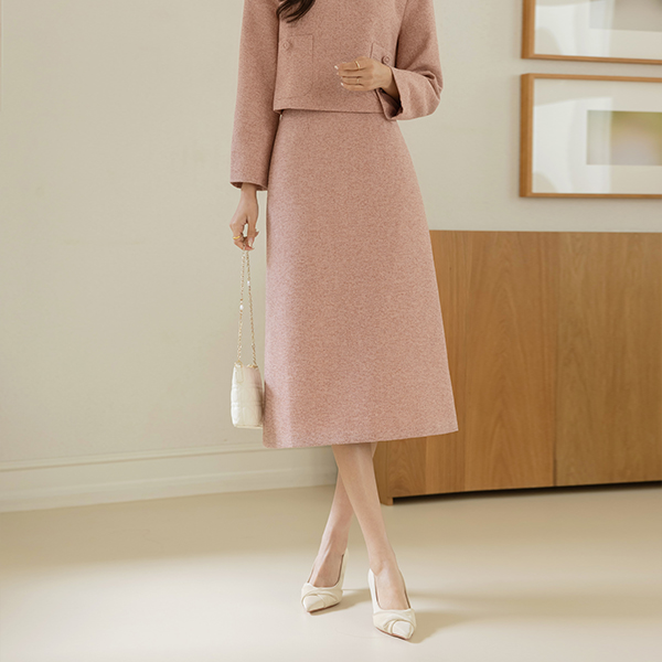 줄리 Tweed Set-up A-line Skirt