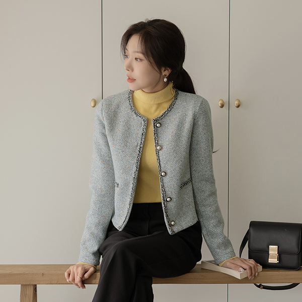 델리 Soft Pearl Tweed Jacket