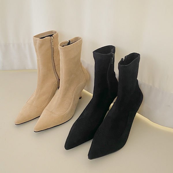 Cozy Suede Ankle Boots Heels