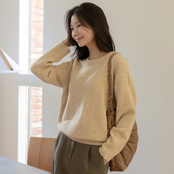 모나카 Soft Wool Raund neck Knit