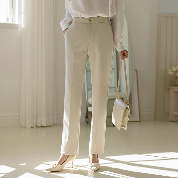 Length repair NO! Slim Fit Fleece Span Slacks (2type)