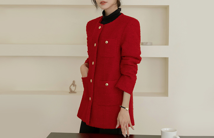 ODE Harp Wool Tweed Quilting Jacket