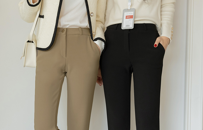 [O:neul] Length repair NO! Slim Fit I Like Span Fleece Slacks (2type)