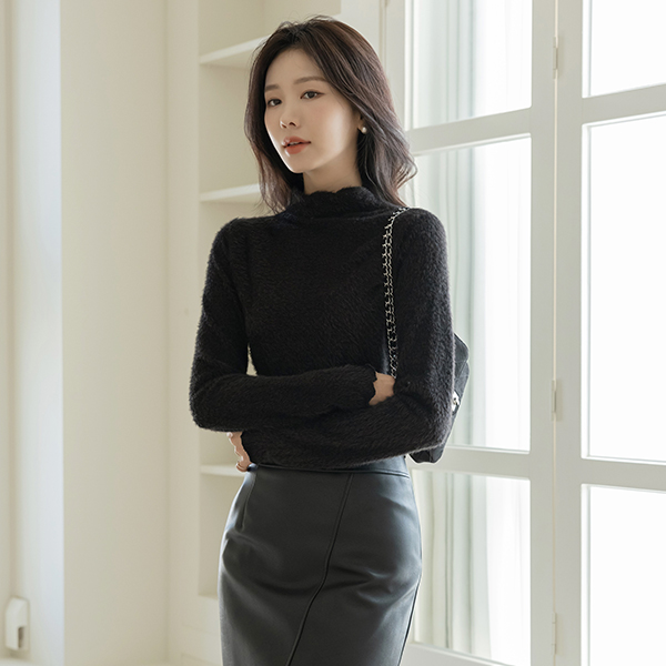 물결 Half-Highneck Angel Span T-shirt