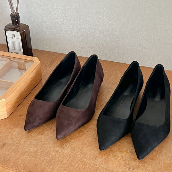 Cozy Suede Stiletto Middle Heels