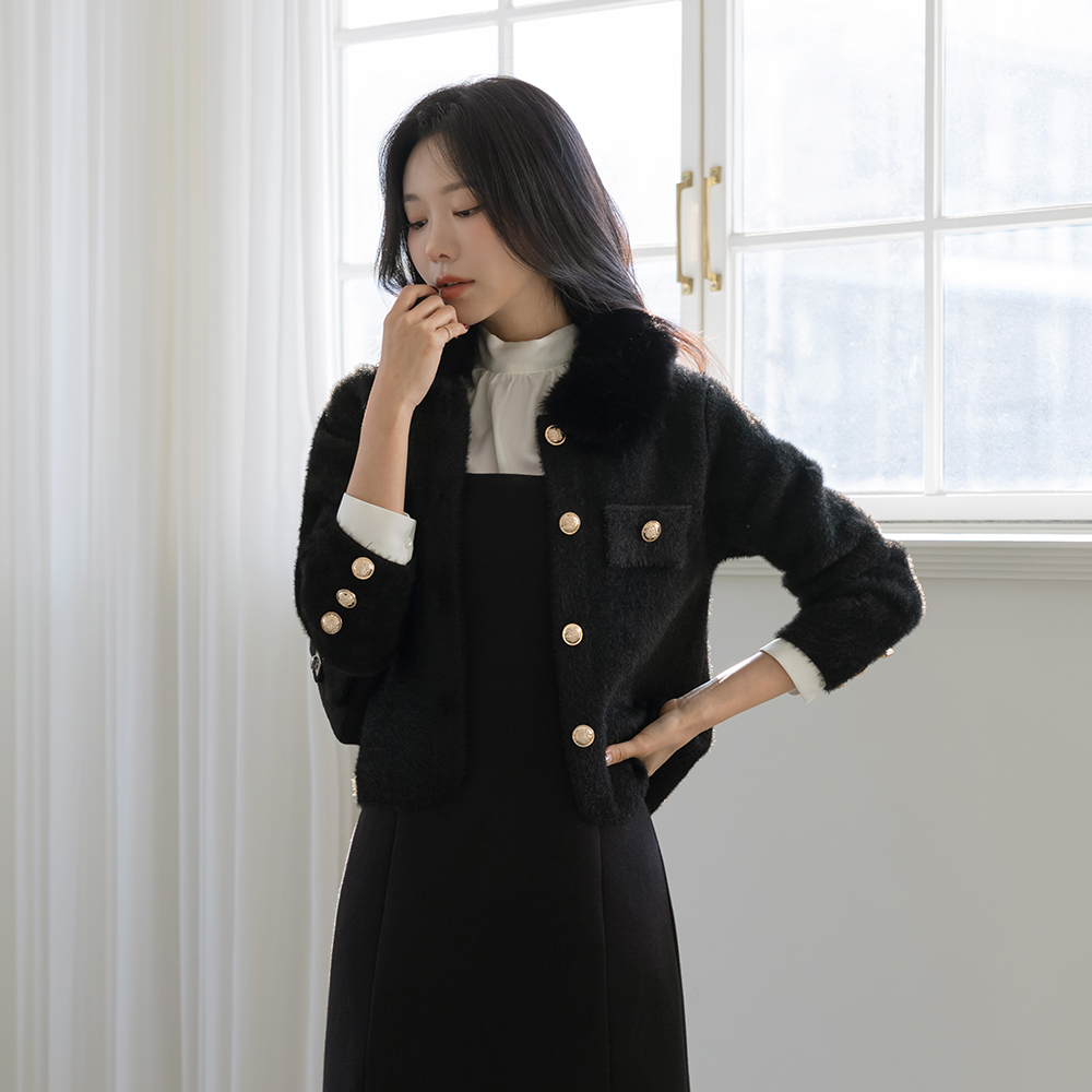 Fur Polo ODE Gold Button Cardigan