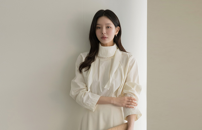 Feminine Scarf-Neck Blouse