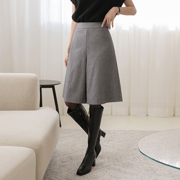 원스 Herringbone Wool Midi Harp Set-up Pants