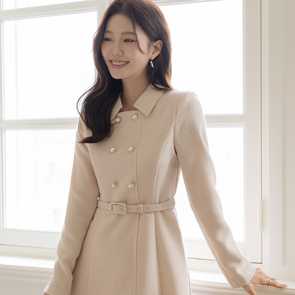 Double Pearl Collar Belt (Set) Dress