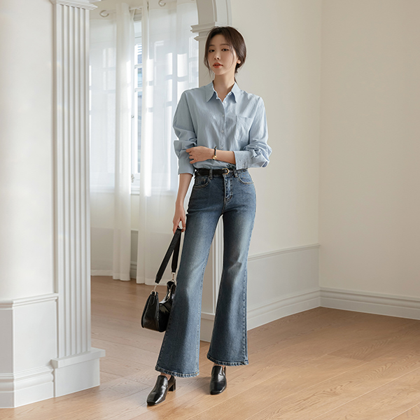 Brush 리사이클 Boot-Cut Denim Pants