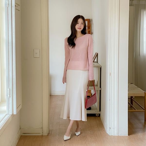 Feminine Line Mermaid Span Skirt