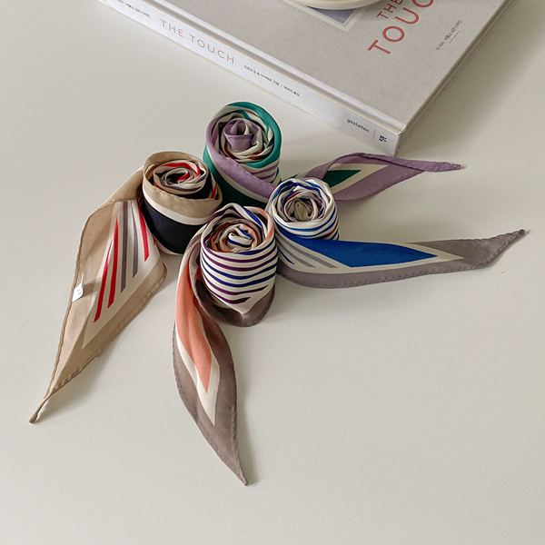 Color Stripe Twilly Scarf