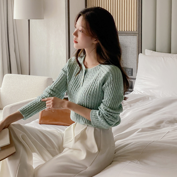 Spring 반버튼 Twiddle Knit