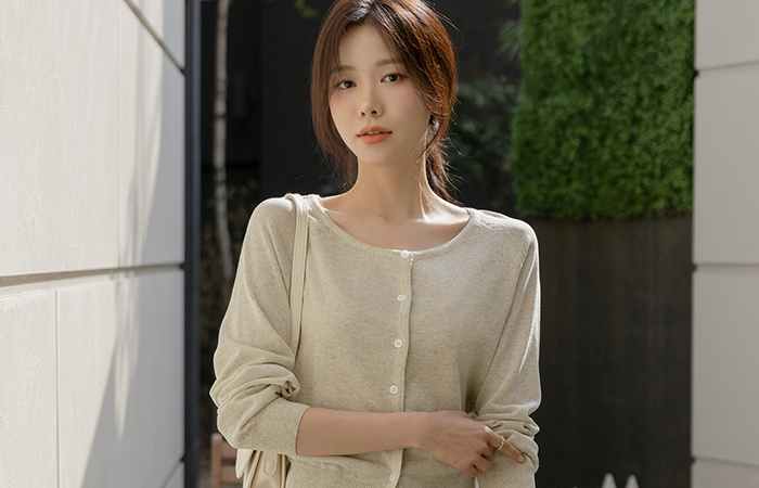 링고 Natural Ragran Cardigan