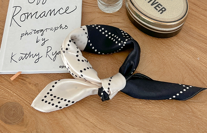 Modern Dot 마차 Patterns Silk Scarf
