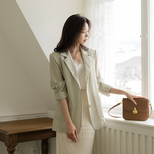 Summer See-through loose fit Modern Jacket