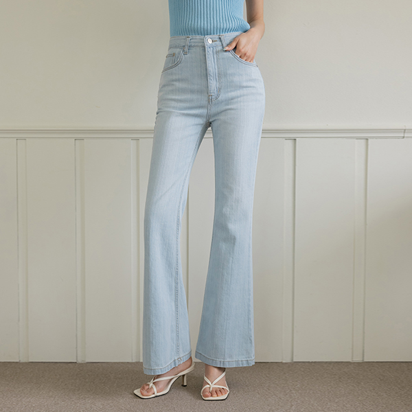light CHIC Cool Summer Boot-Cut Denim Pants