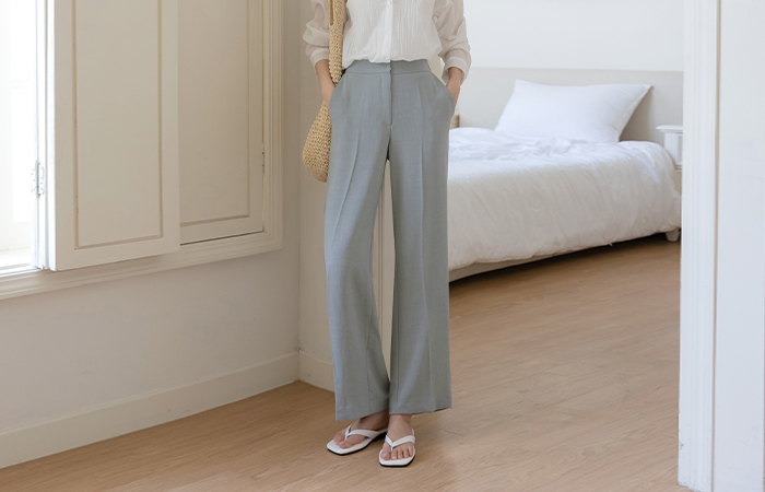 Summer The Back Banding Cover Fit Slacks