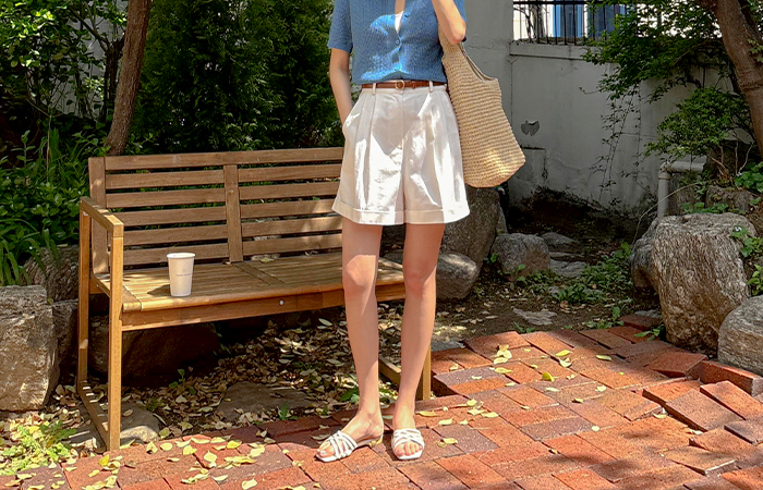  Pintuck Cotton Harp Pants
