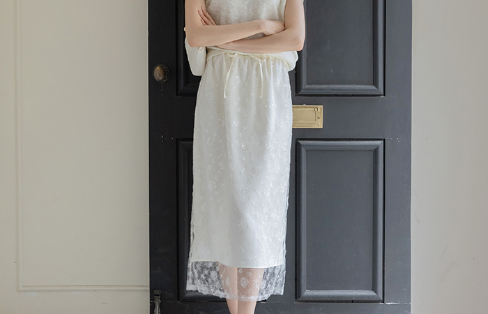 Spangle Point String Skirt